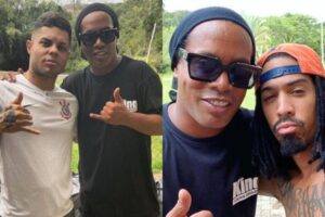 Ronaldinho comemora 41 anos com festa na companhia de funkeiros