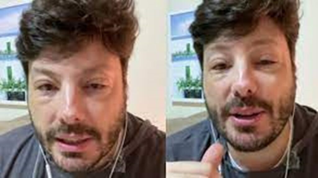 Danilo Gentili mostra rosto deformado após alergia Estereosom FM